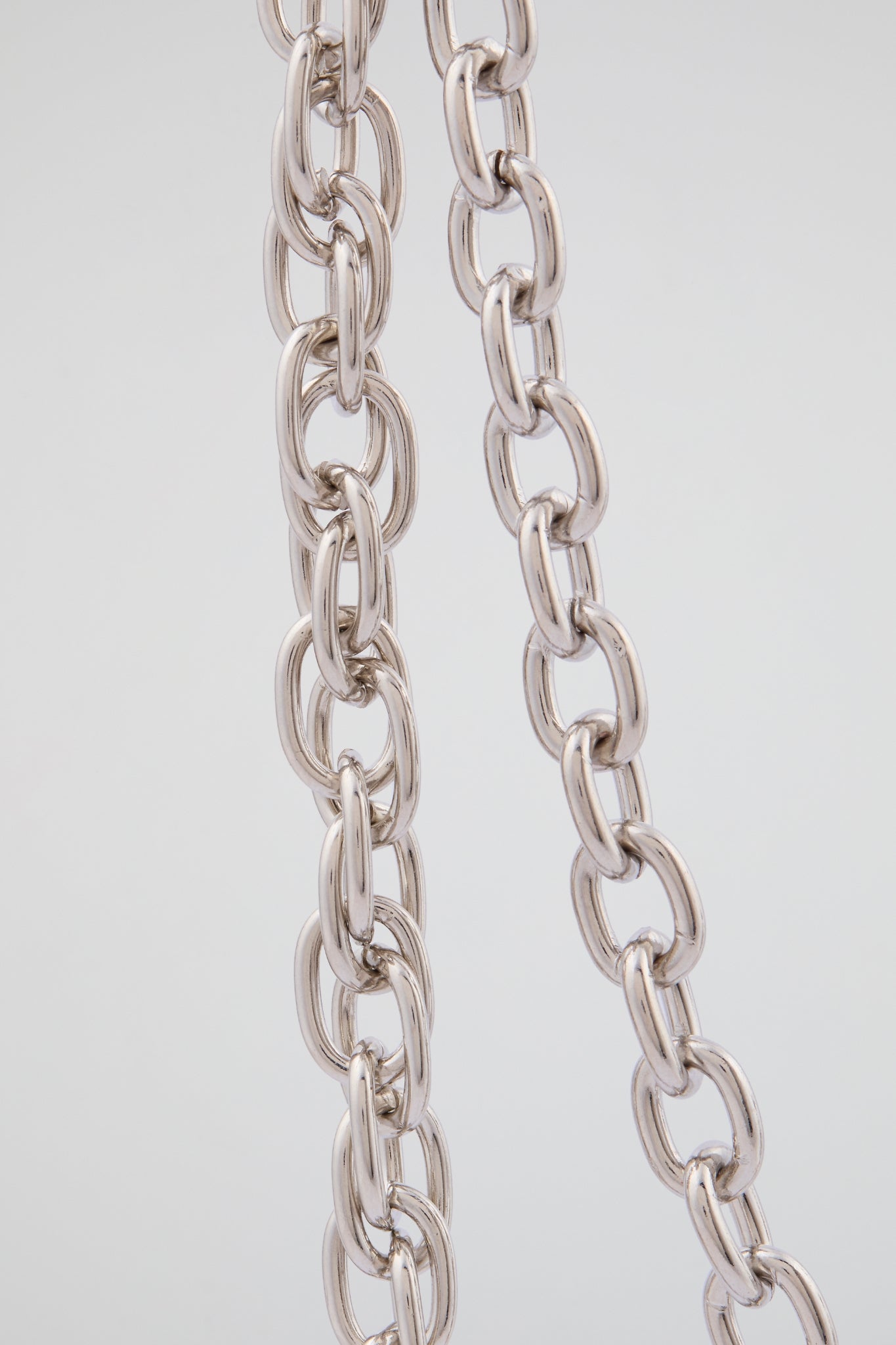 Silver Double-Layer Padlock & Wallet Chain – Clear