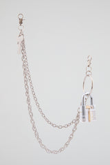 Silver Double-Layer Padlock & Wallet Chain – Clear