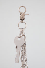 Silver Double-Layer Padlock & Wallet Chain – Clear