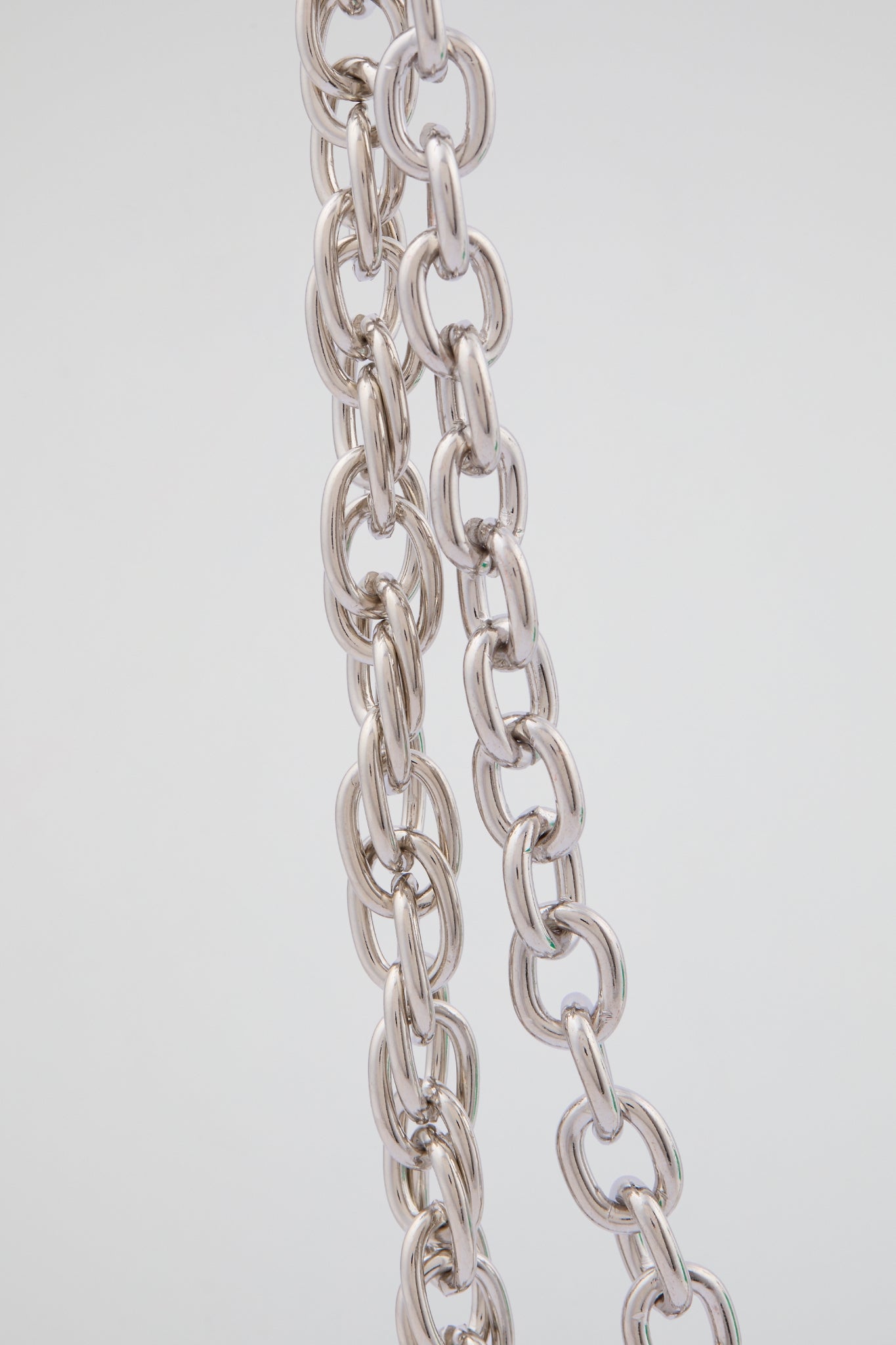 Silver Double-Layer Padlock & Wallet Chain – Neon Green