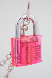 Silver Double-Layer Padlock & Wallet Chain