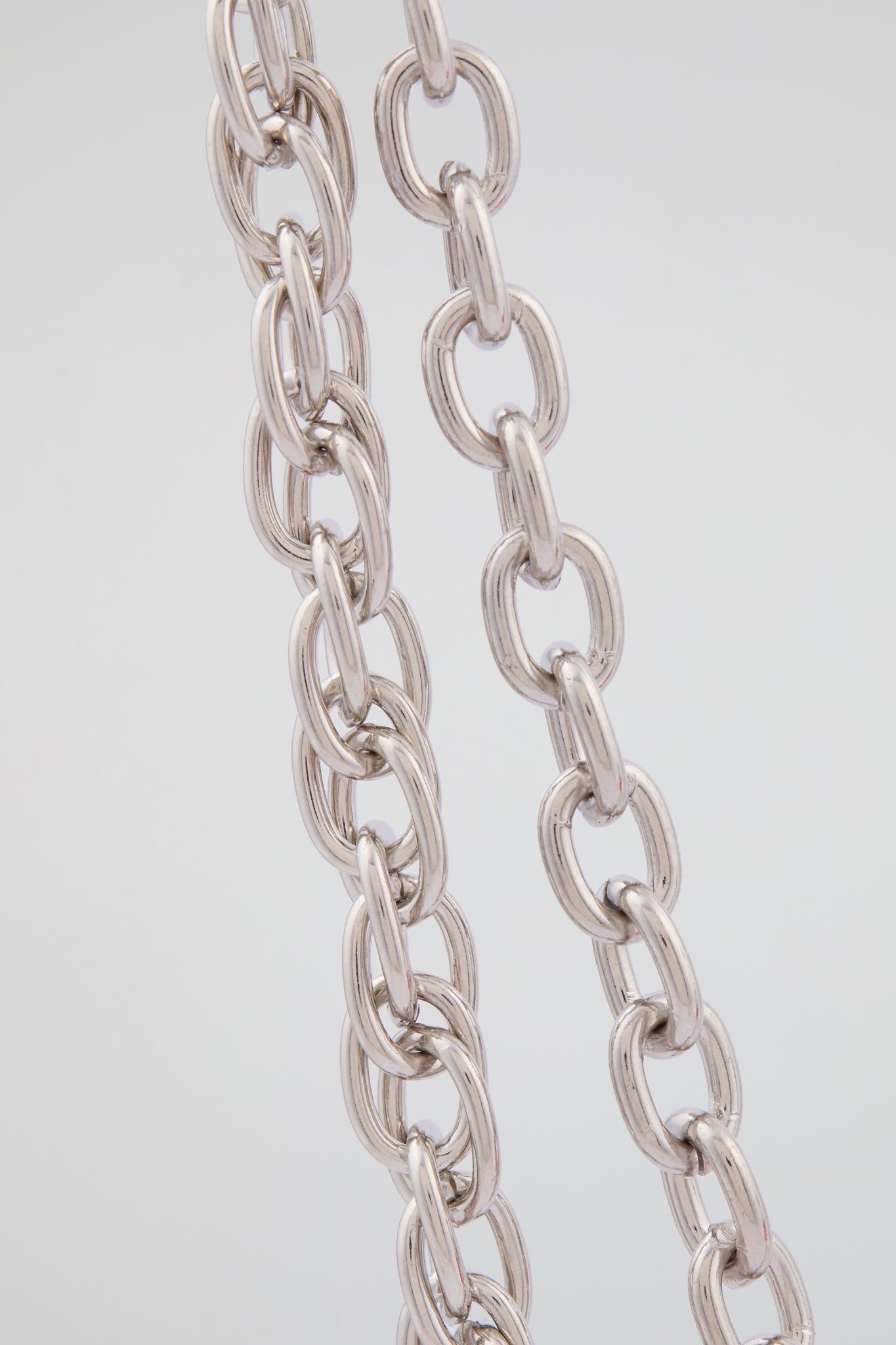 Silver Double-Layer Padlock & Wallet Chain