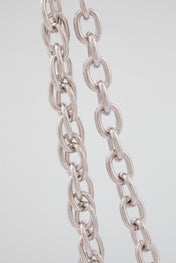 Silver Double-Layer Padlock & Wallet Chain