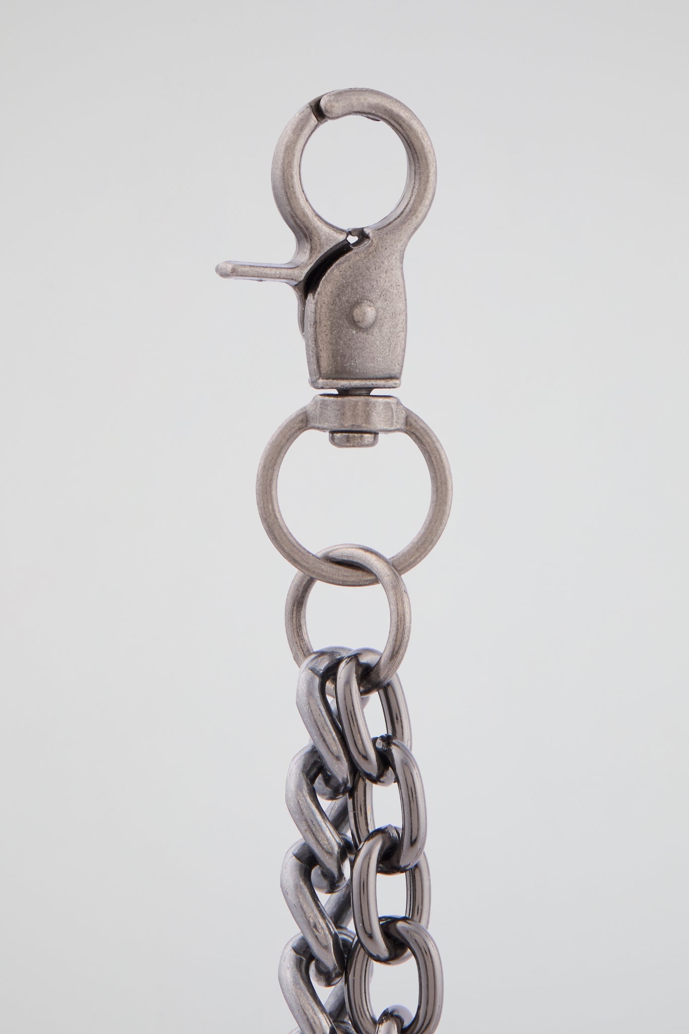 Gunmetal Double-Layer Skull Wallet Chain