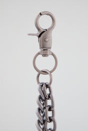 Gunmetal Double-Layer Skull Wallet Chain