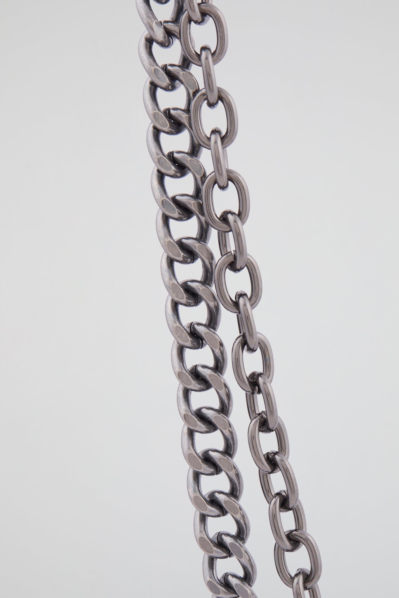 Gunmetal Double-Layer Skull Wallet Chain