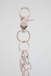 Silver Double-Layer Wallet Chain with Crystal "1000"