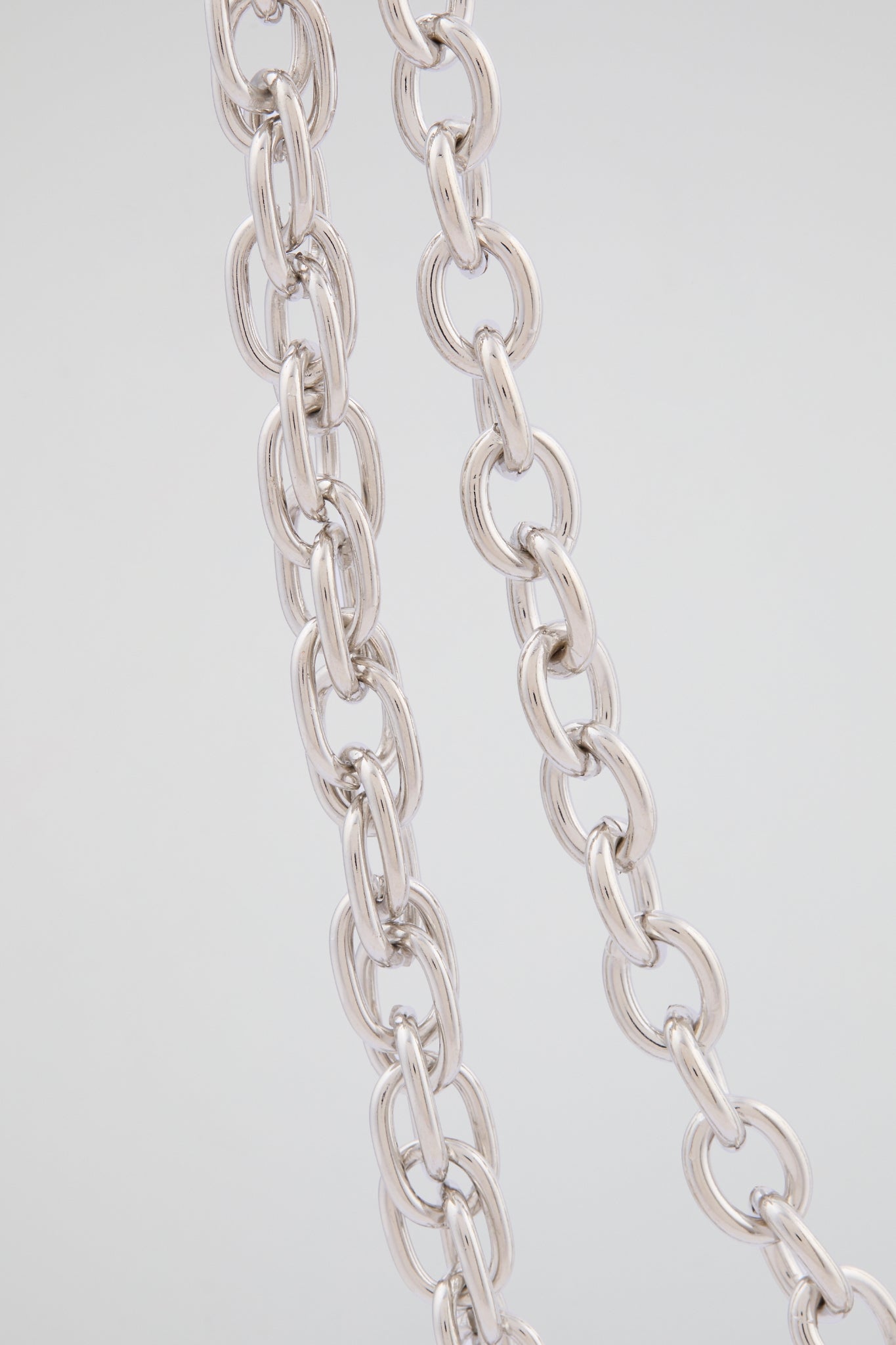 Silver Double-Layer Wallet Chain with Crystal "1000"