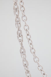 Chrome Silver Pavé Crystal Dollar Sign Wallet Chain
