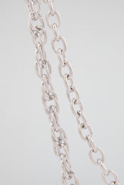 Chrome Silver Crystal-Encrusted Game Controller Wallet Chain