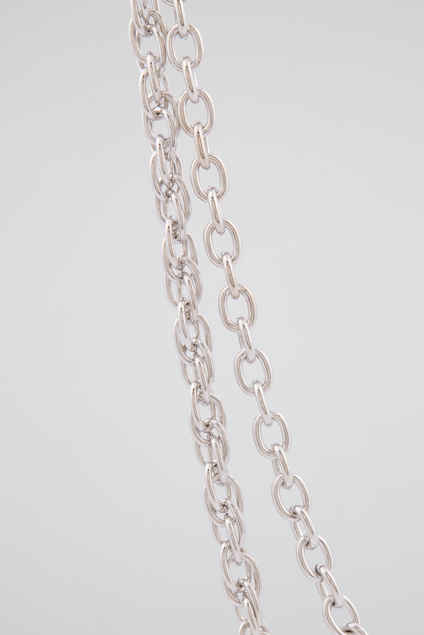 Chrome Silver Crystal-Encrusted Revolver Wallet Chain