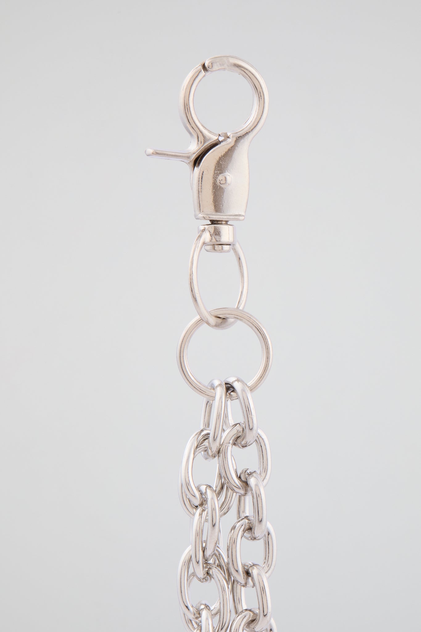 Chrome Silver Broken Hear Wallet Chain