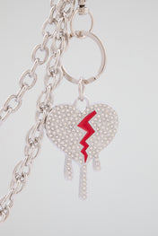 Chrome Silver Broken Hear Wallet Chain