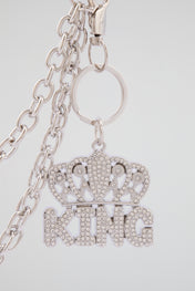 Chrome Silver “KING” Wallet Chain