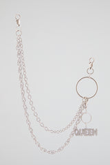 Chrome Silver “QUEEN” Wallet Chain