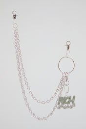 Chrome Silver “RICH” Wallet Chain