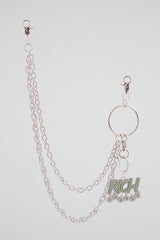 Chrome Silver “RICH” Wallet Chain