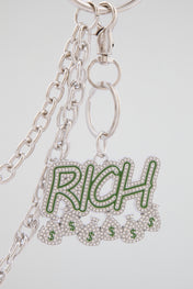 Chrome Silver “RICH” Wallet Chain