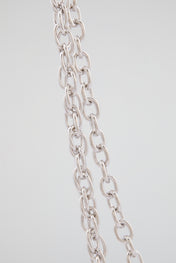 Chrome Silver "Trust No One" Wallet Chain