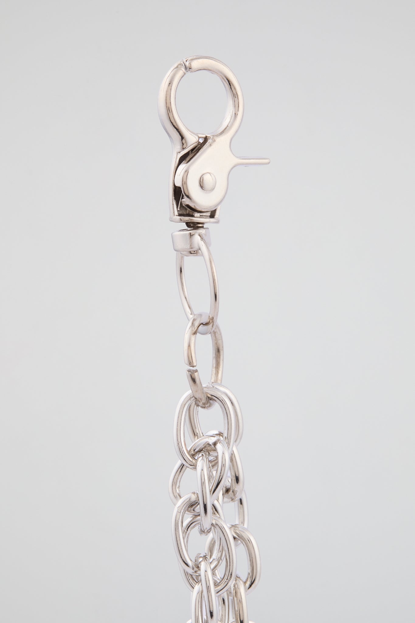Chrome Silver "Trust No One" Wallet Chain