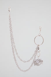 Chrome Silver "Trust No One" Wallet Chain