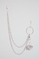 Chrome Silver "Trust No One" Wallet Chain
