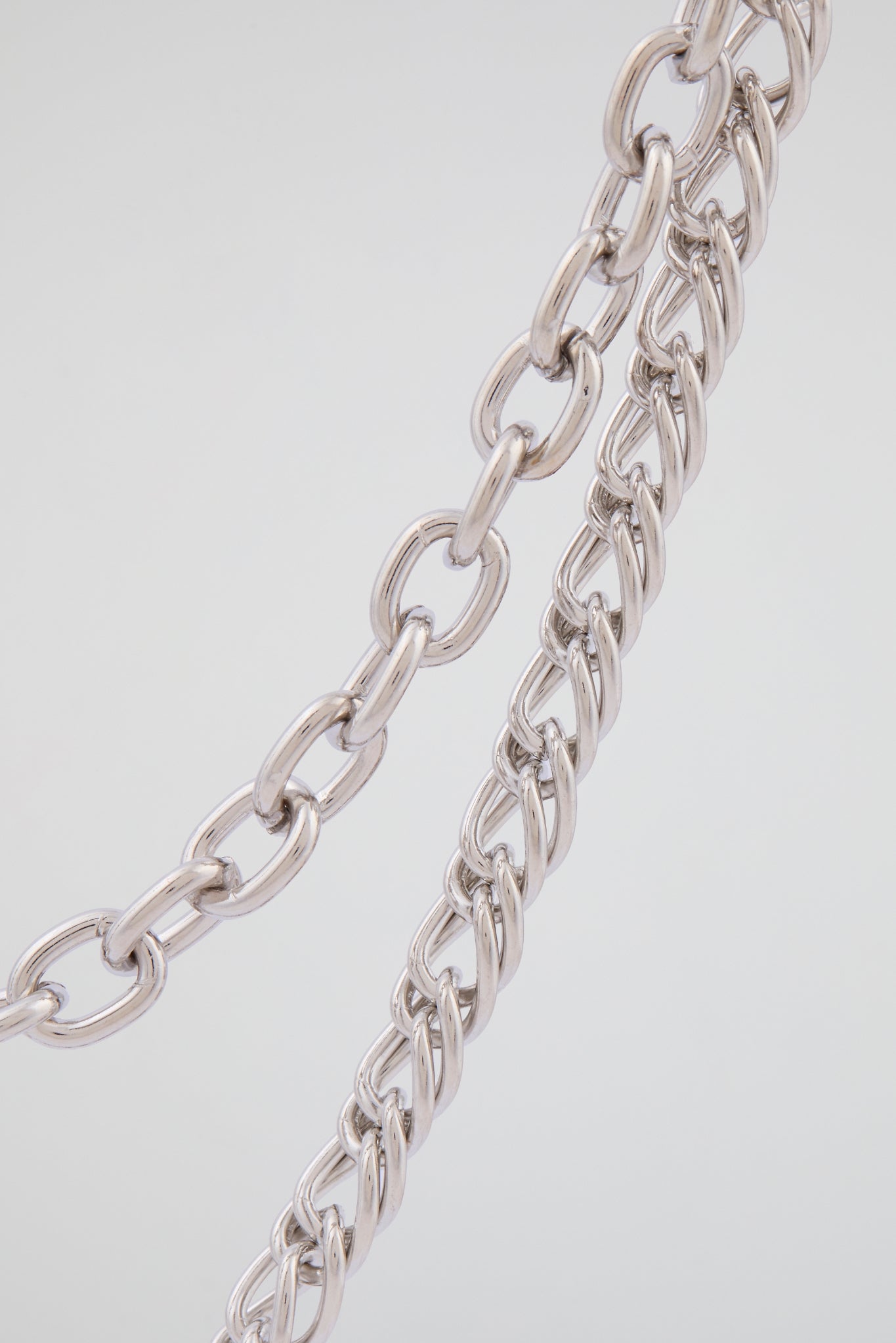 Chrome Silver Skull Crystal Wallet Chain