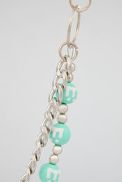 Green Drip Bead Wallet Chain