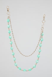 Green Drip Bead Wallet Chain