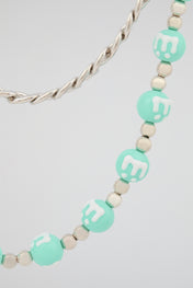 Green Drip Bead Wallet Chain