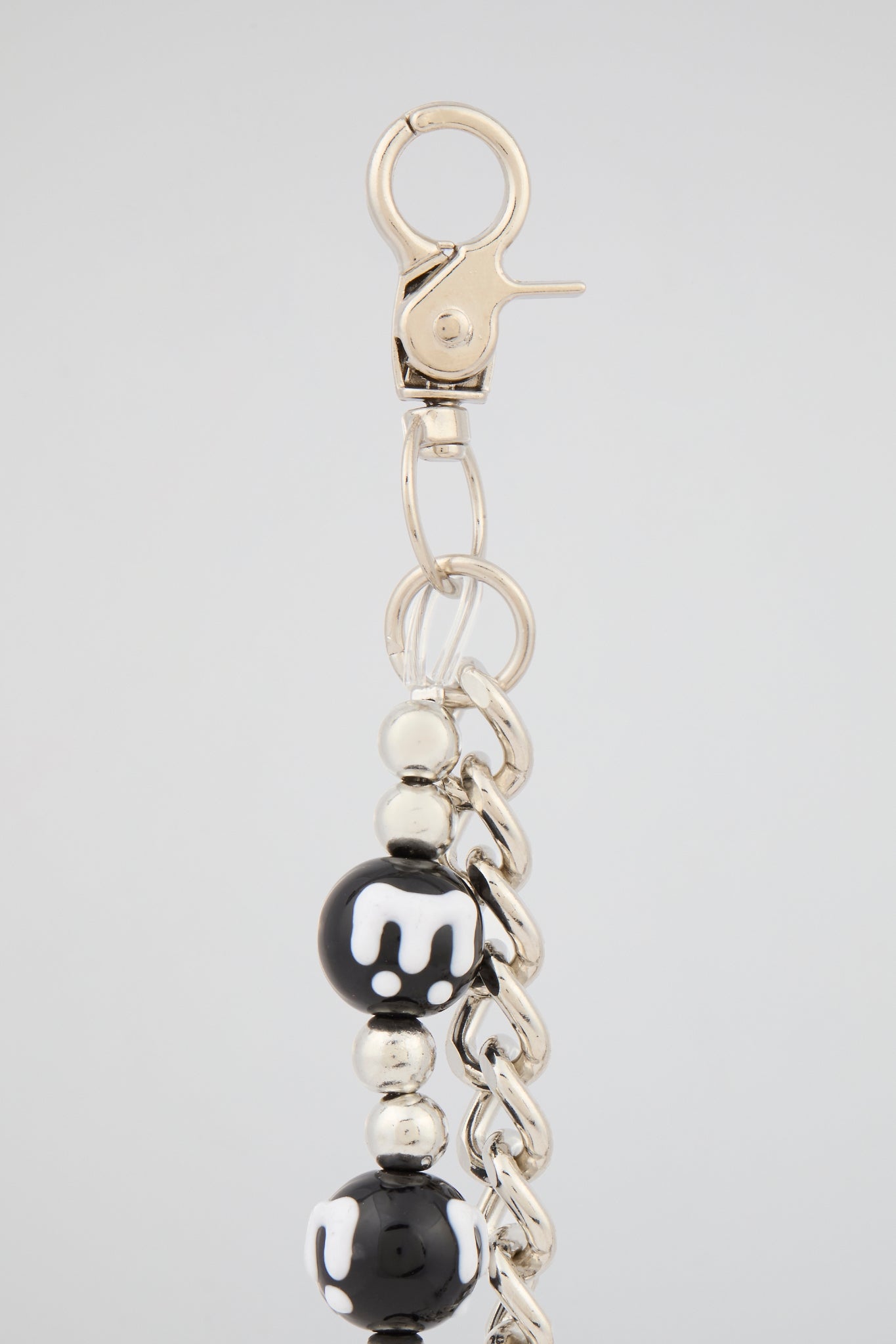 Black Drip Bead Wallet Chain