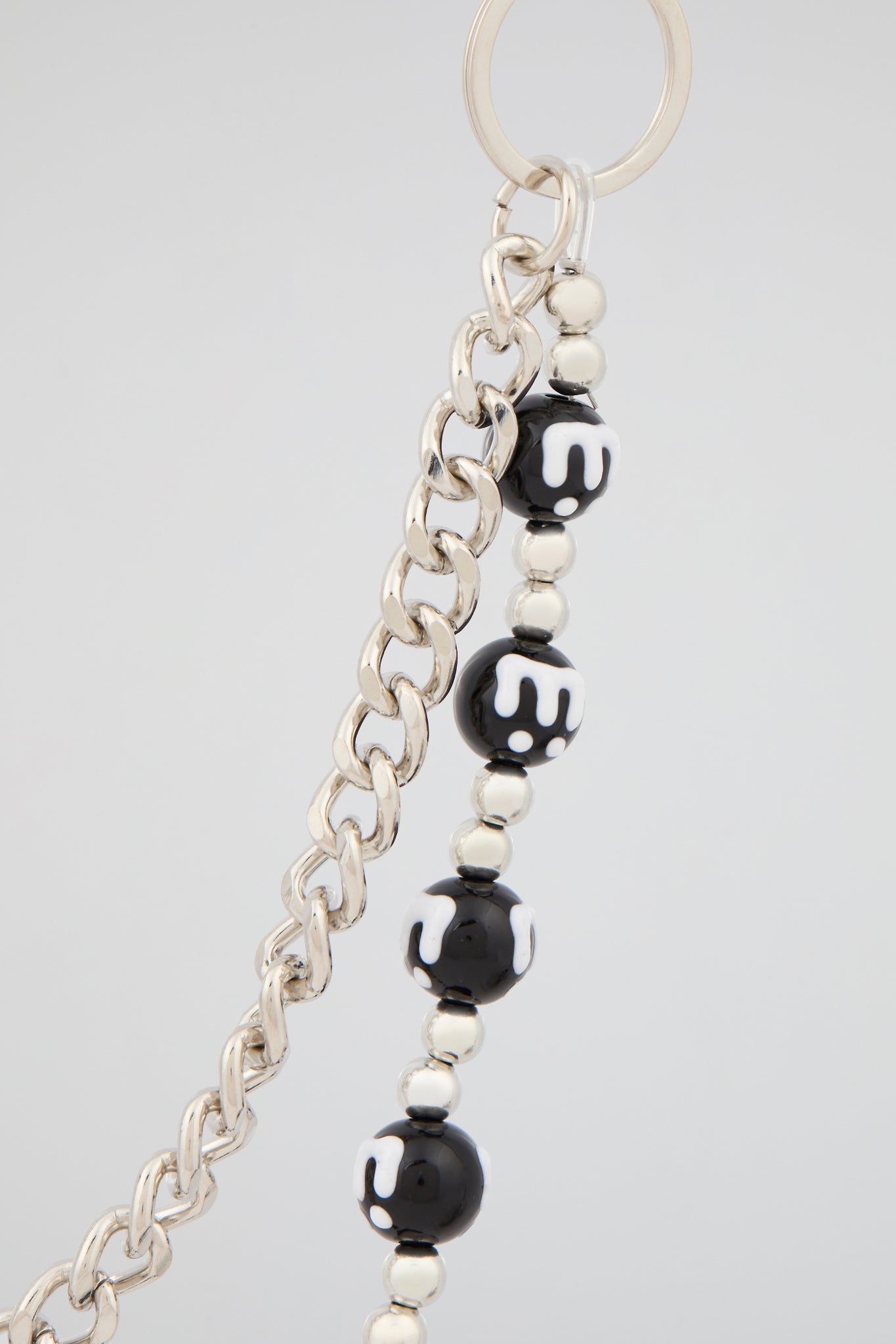 Black Drip Bead Wallet Chain