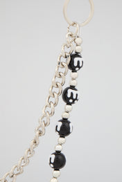 Black Drip Bead Wallet Chain