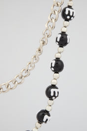 Black Drip Bead Wallet Chain