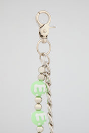 Green Beaded Wallet Chain