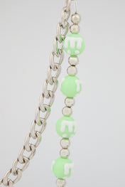 Green Beaded Wallet Chain