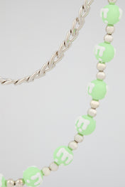 Green Beaded Wallet Chain