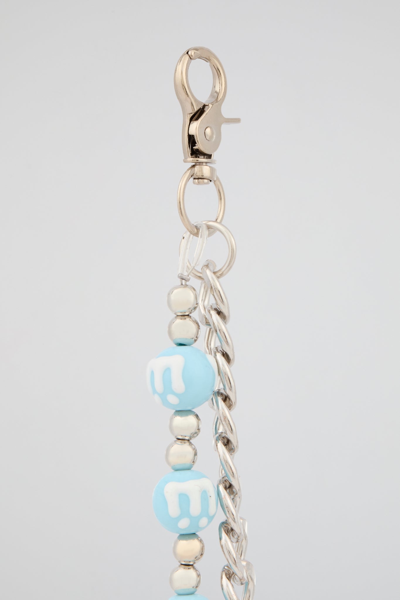 Blue Beaded Wallet Chain