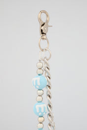 Blue Beaded Wallet Chain