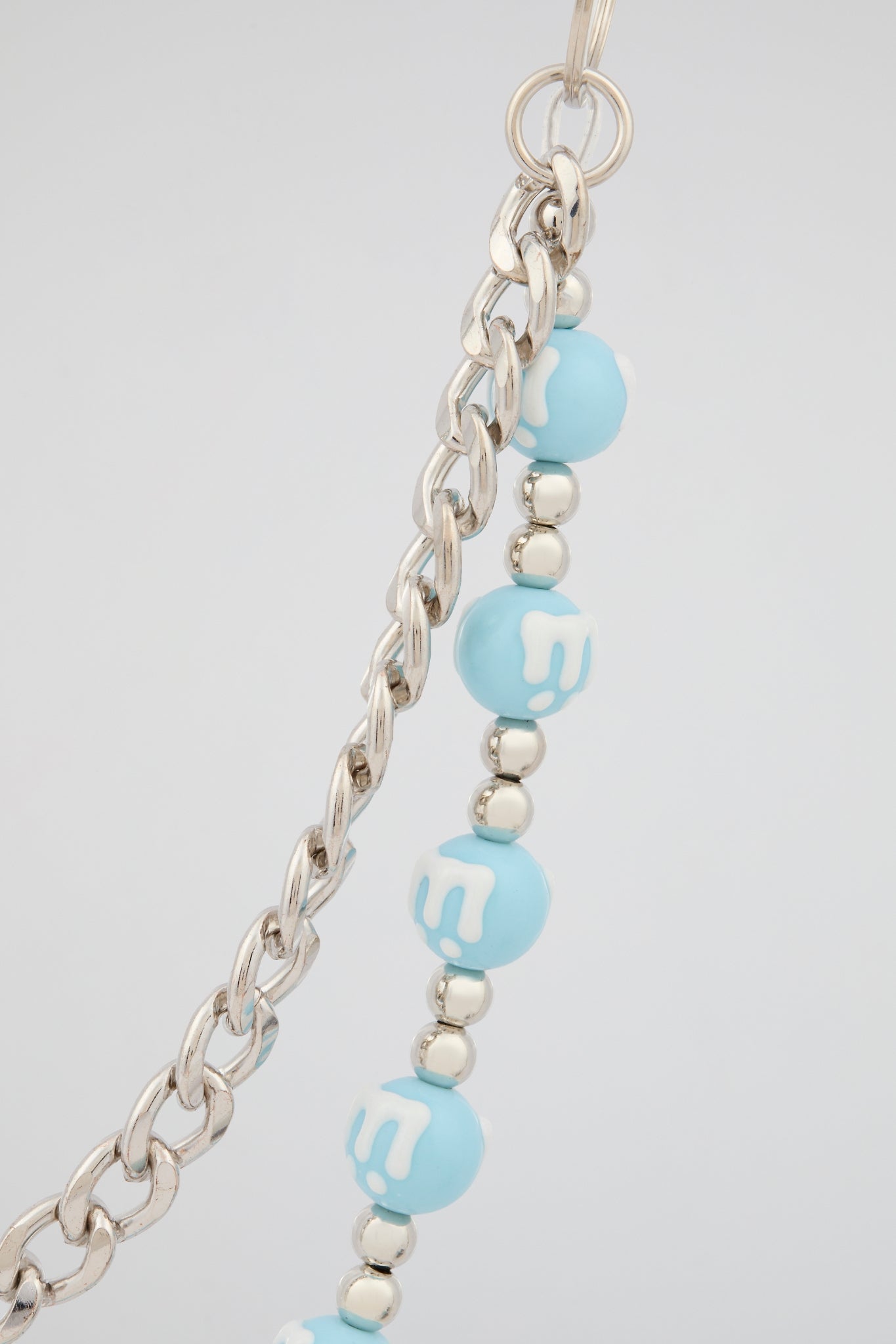 Blue Beaded Wallet Chain