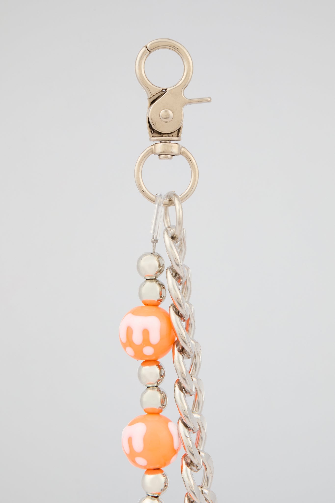 Orange Beaded Wallet Chain