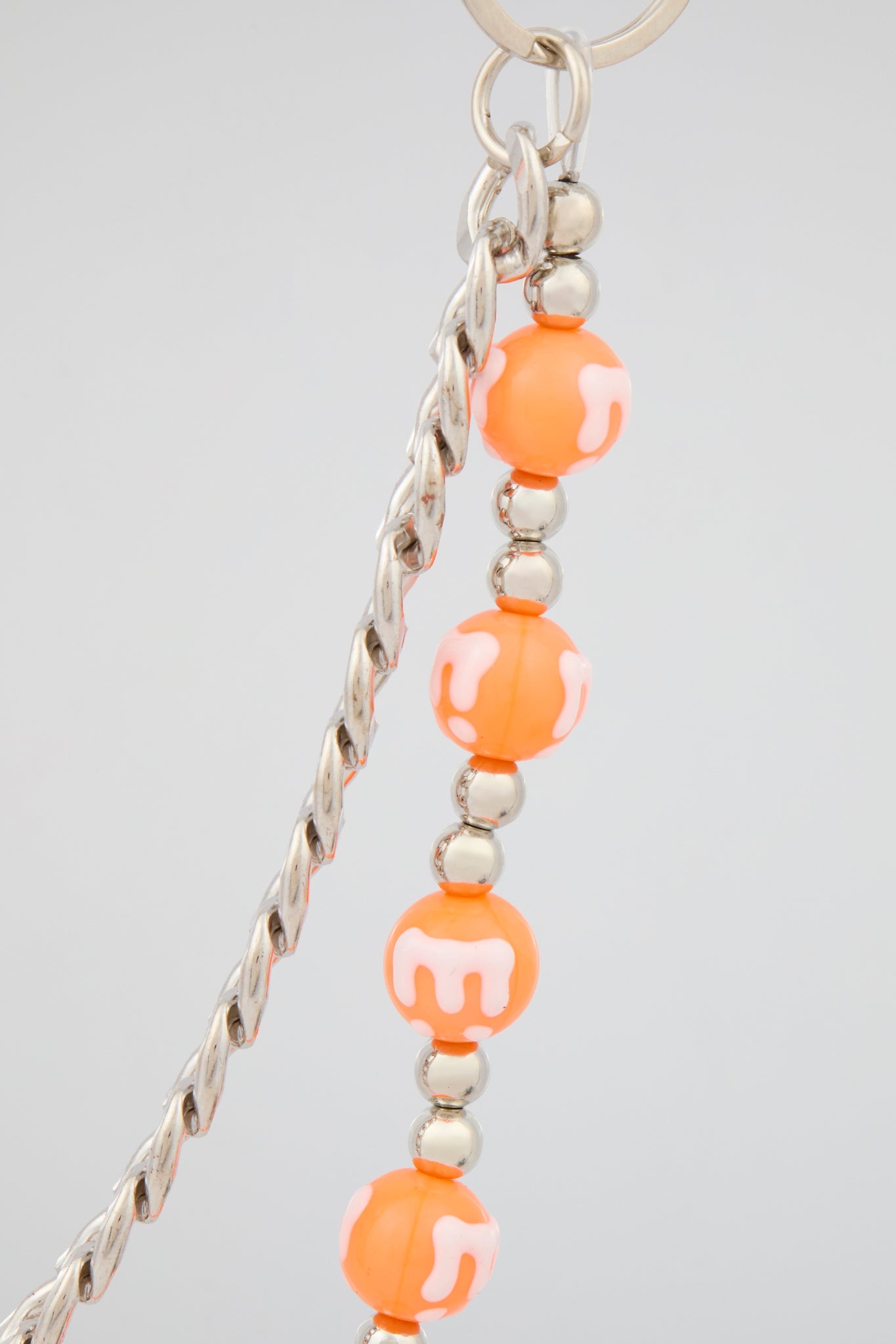 Orange Beaded Wallet Chain