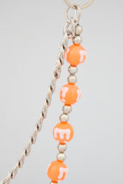 Orange Beaded Wallet Chain