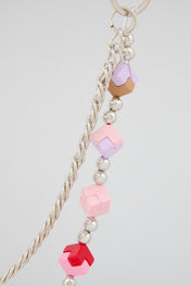 Multicolour Cube Bead Wallet Chain