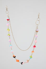 Multicolour Cube Bead Wallet Chain