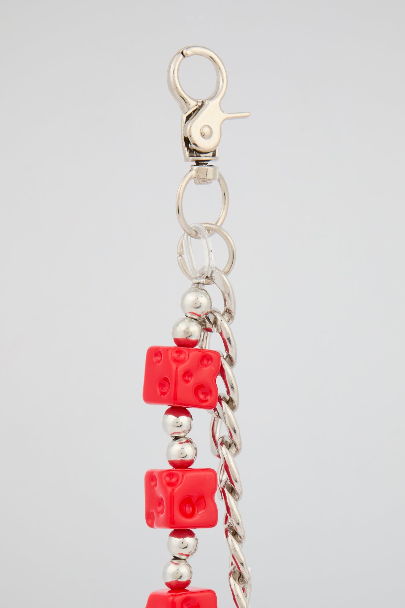 Red Beaded Wallet Chain