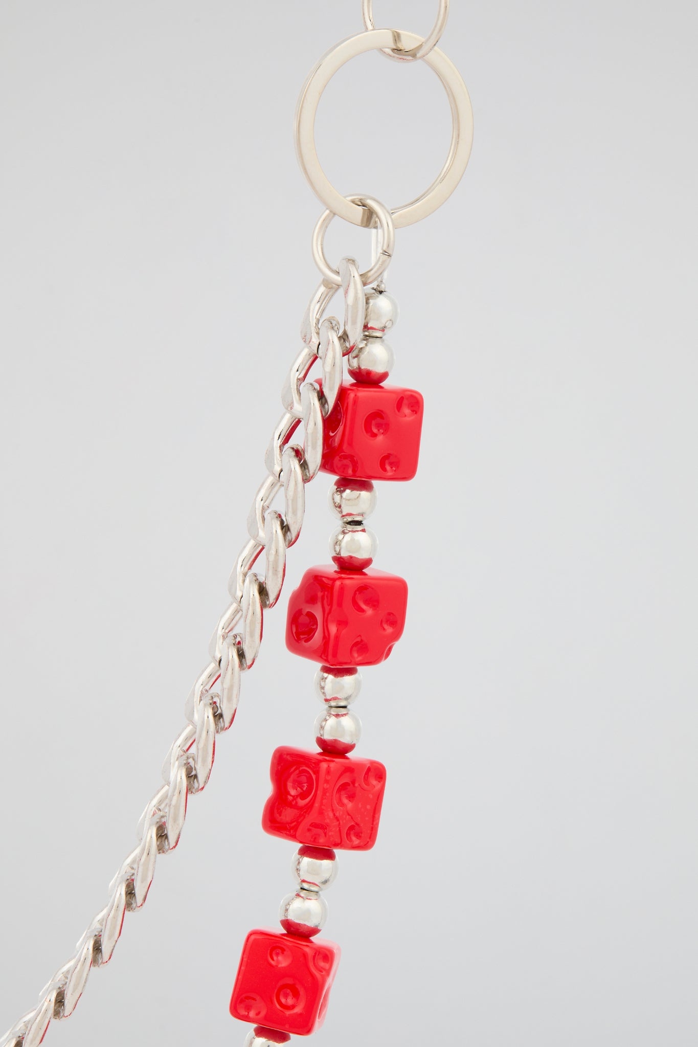 Red Beaded Wallet Chain
