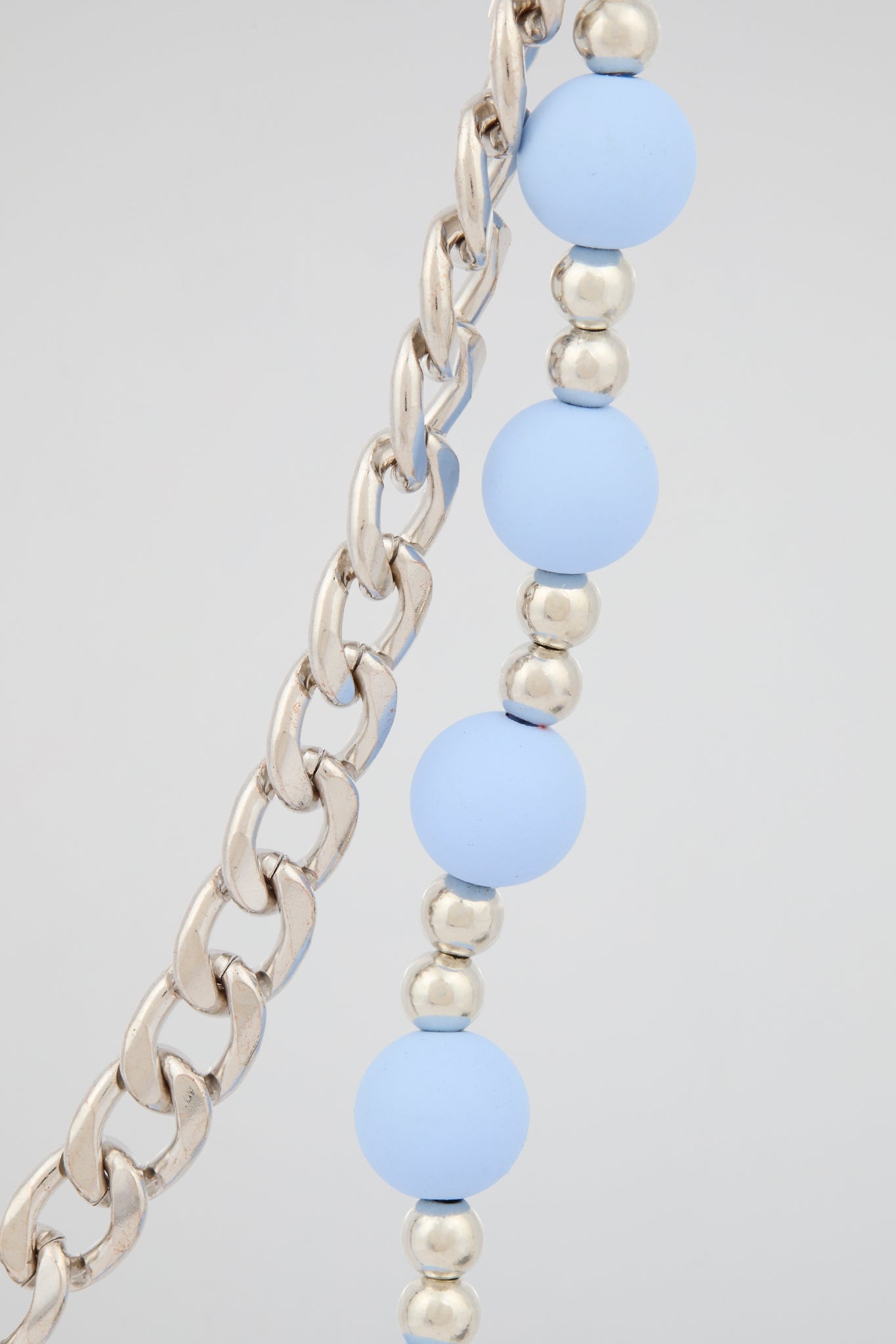 Sky Blue Beaded Wallet Chain