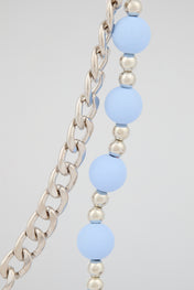 Sky Blue Beaded Wallet Chain