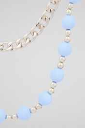 Sky Blue Beaded Wallet Chain